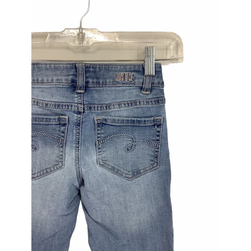 Justice Mid Rise Super Skinny Denim Jeans 10 Slim